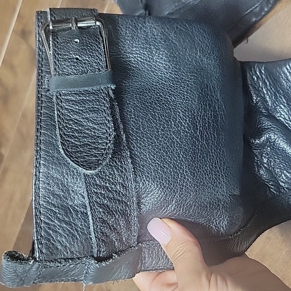 Tall leather biker boots - Picture 3 of 5